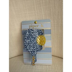 Piper K Hand-painted Pickleball Paddle Claw Hair Clip Eco-Friendly Blue Speckle‎